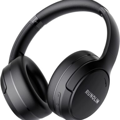 RUNOLIM Hybrid Active Noise Cancelling Headphones, Wireless Over Ear Bluetooth Headphones with Microphone, 70H Playtime, Foldable Headphone with HiFi Audio, Deep Bass for Home Travel Office